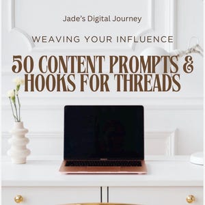 50 Threads Content Prompts & Hooks | Social Media Marketing Guide (Digital Download)