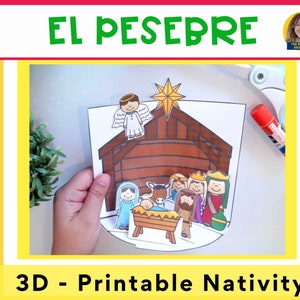 3D Printable Nativity Set | Nativity Paper Set | Nativity Craftivity Template | Sunday School Nativity