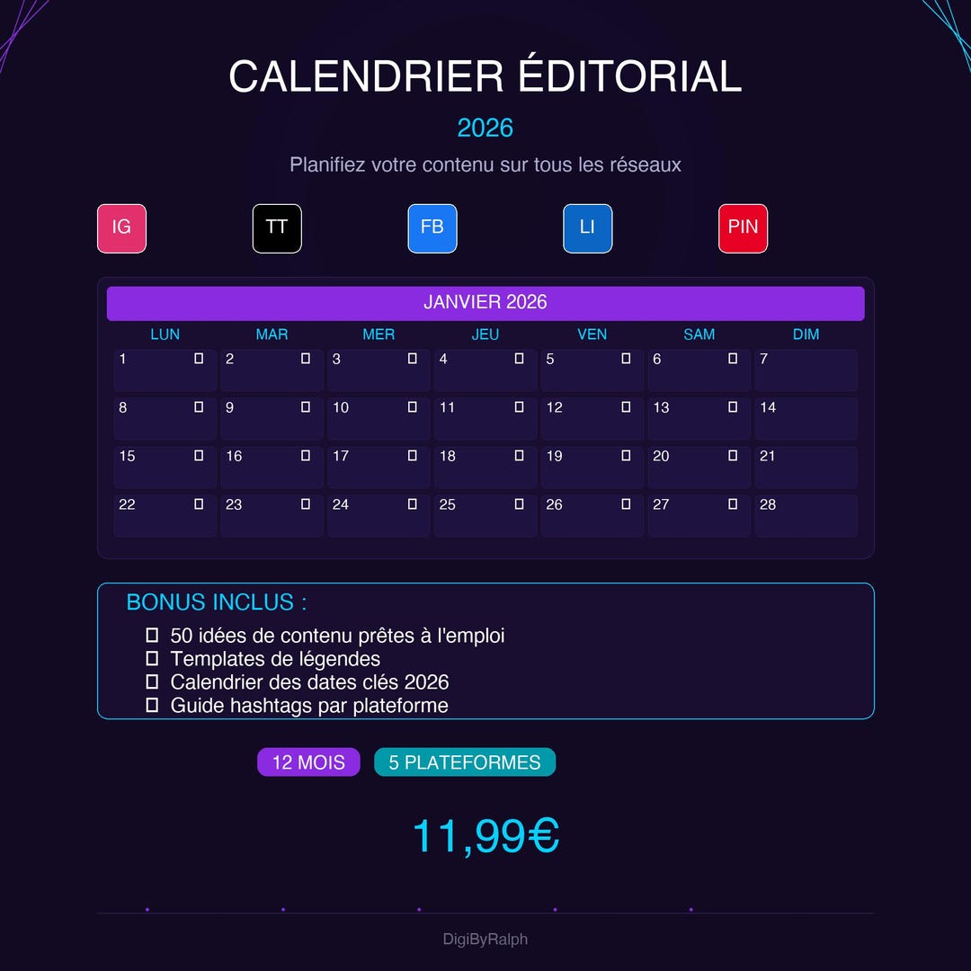 Editorial Calendar 2026 Excel Google Sheets Content Planner Social ...