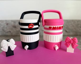 Personlig mini-dryckskyl för mamma, personlig läsk med hjärtan och läppar (mors dag-present)