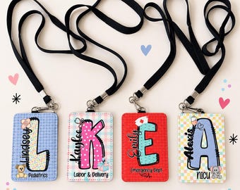 Personalized Nurse Badge Holder | Custom Name & Specialty PU Leather Case