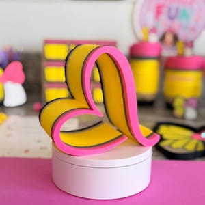 Pencil Teacher Desk Set: Pen Holder, Organizer, Name Sign, Heart Shaped Phone Stand, Fun Decor image 8