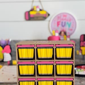 Pencil Teacher Desk Set: Pen Holder, Organizer, Name Sign, Heart Shaped Phone Stand, Fun Decor Mini Tote Organizer