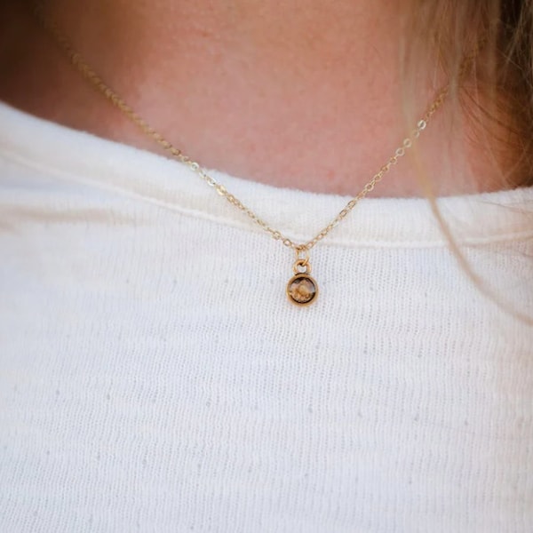 Mustard seed necklace, tiny round mustard seed faith jewelry
