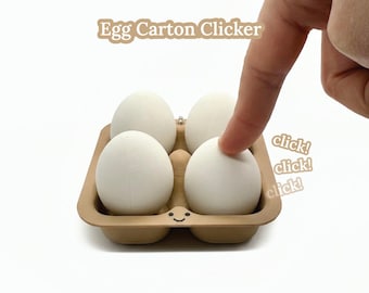 Egg Carton Clicker 3D Printed Fidget Toy Satisfying Desk Toy Stress Relief Clicker Unique Gift Toy for Adults Teens and Kids