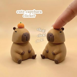 3D Printed Capybara Clicker Keychain Fidget Toy Clicker Sensory Toy for Kids Adult Teenager Adhg Clicker