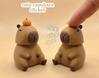 3D Printed Capybara Clicker Keychain Fidget Toy Clicker Sensory Toy for Kids Adult Teenager Adhg Clicker