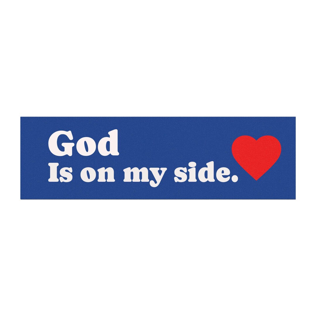 God is on My Side – Car Magnet, Weatherproof Vinyl Decal, Customizable ...