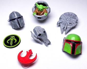 Adornos para zapatos de la saga Space Wars - Decoraciones para zuecos del universo galáctico - Accesorios de héroes de ciencia ficción y cazarrecompensas - Regalos con temática cósmica para fans