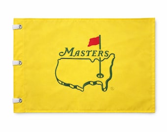 Bandera con pin bordado del Torneo Masters 2026 en Augusta National (ANGC, preventa)