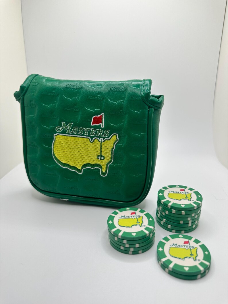 Masters Mallet Putter Cover, Poker Chip Ball Markers Golf Gift Set Fits TaylorMade Spider image 11