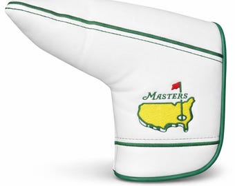 Funda para putter Masters White Blade estilo Augusta, magnética, para cabeza de palo de golf, nueva.