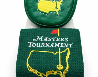 Juego de regalo de toallas de golf Masters + funda para putter tipo mazo MEZZ/OZ 1 – Paquete de toallas verdes