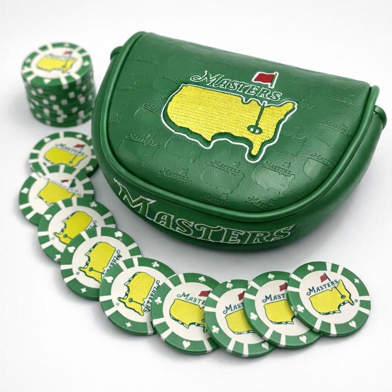 Masters Green Lab MEZZ, Oz. 1 Putter Cover and Poker Chip Ball Markers Set image 1