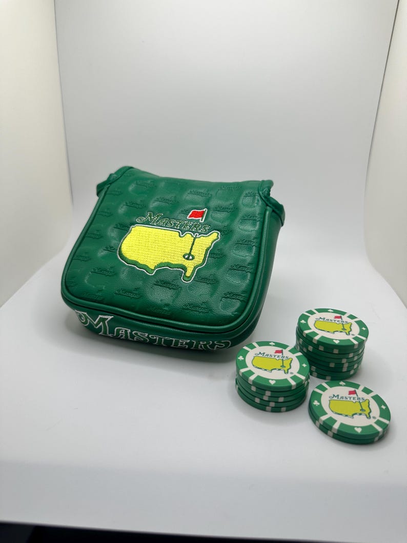 Masters Mallet Putter Cover, Poker Chip Ball Markers Golf Gift Set Fits TaylorMade Spider image 2