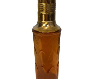 Vintage Nettie Rosenstein Odalisque Badeöl Bernstein Glas Flasche Gold Cap 1.6oz