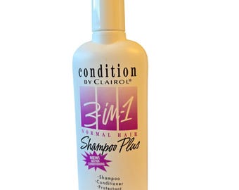 Vintage Condition by Clairol 3-in-1 Normal Hair Shampoo Plus 12oz Bottle 1993