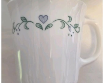 Vintage Corning Corelle Country  Heart Mugs Set Of 2