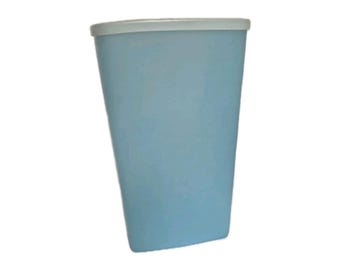 Recipiente alto azul vintage Tupperware Freezer Mates con tapa 3