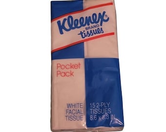 Vintage 1987 Kleenex Pocket Pack Taschentücher Versiegelt