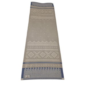 Marius by Ekelund Table Runner Beige Blue Woven Scandinavian Pattern Sweden