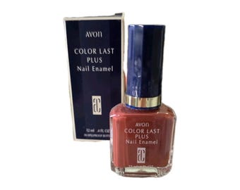 NIB Vintage 1996 Avon Color Last Plus Nail Enamel 4 Fl. Oz. Buttered Rum