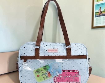 Cute Ita Bag, Kawaii Pin Display Shoulder Bag, Harajuku Style Purse, Trendy Anime Bag With Clear Window, Aesthetic Purse, Gift For Girls