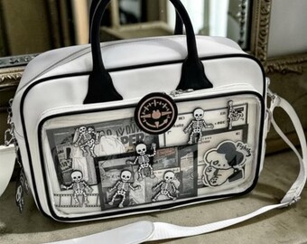 Ita Bag Kawaii Crossbody Transparent Window Pin Display Bag, Harajuku Style Shoulder Bag, Cute Anime Pins Bag, Gift For Girls