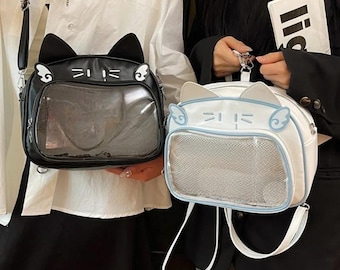 Ita bag, Kawaii Ita Bag, Pin Displays Purse For Pins, Charms & Cosplay, Anime Ita Bag, Cat Ear, Cute Ita Bag, Cosplay Gift