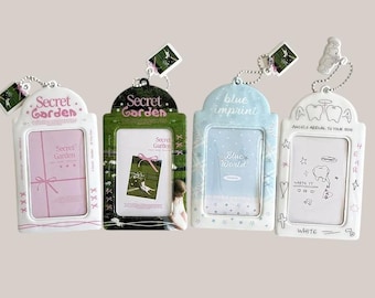 Kawaii Photocard Holder Keychain, Cute Kpop Card Sleeve, Korean Style Photo Card Case, Secret Garden Card Holder, Idol Photocard Cover Gift