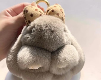 Cute Plush Keychain, Kawaii Bunny Keychain, Soft Fluffy Bag Charm, Plush Aesthetic Bag Accessories, Backpack Charm, Gift For Girls