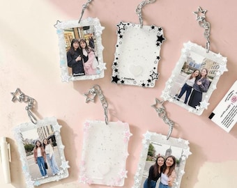 Transparent Clear Acrylic Star, Kpop Photocard Holder, Bag Pendant, Photocard Holder Keychain, Idol Photocard Case, Anime Lovers