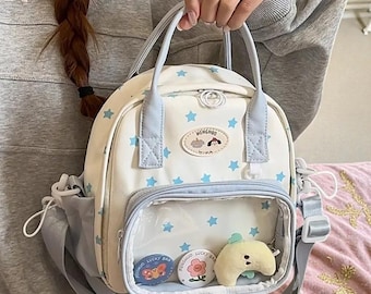 Kawaii Ita Bag Mini, Anime Bag, Clear Pocket Bag, Japanese Fashion Bag, Crossbody Backpack, Gift For Anime Lover, Aesthetic Bag