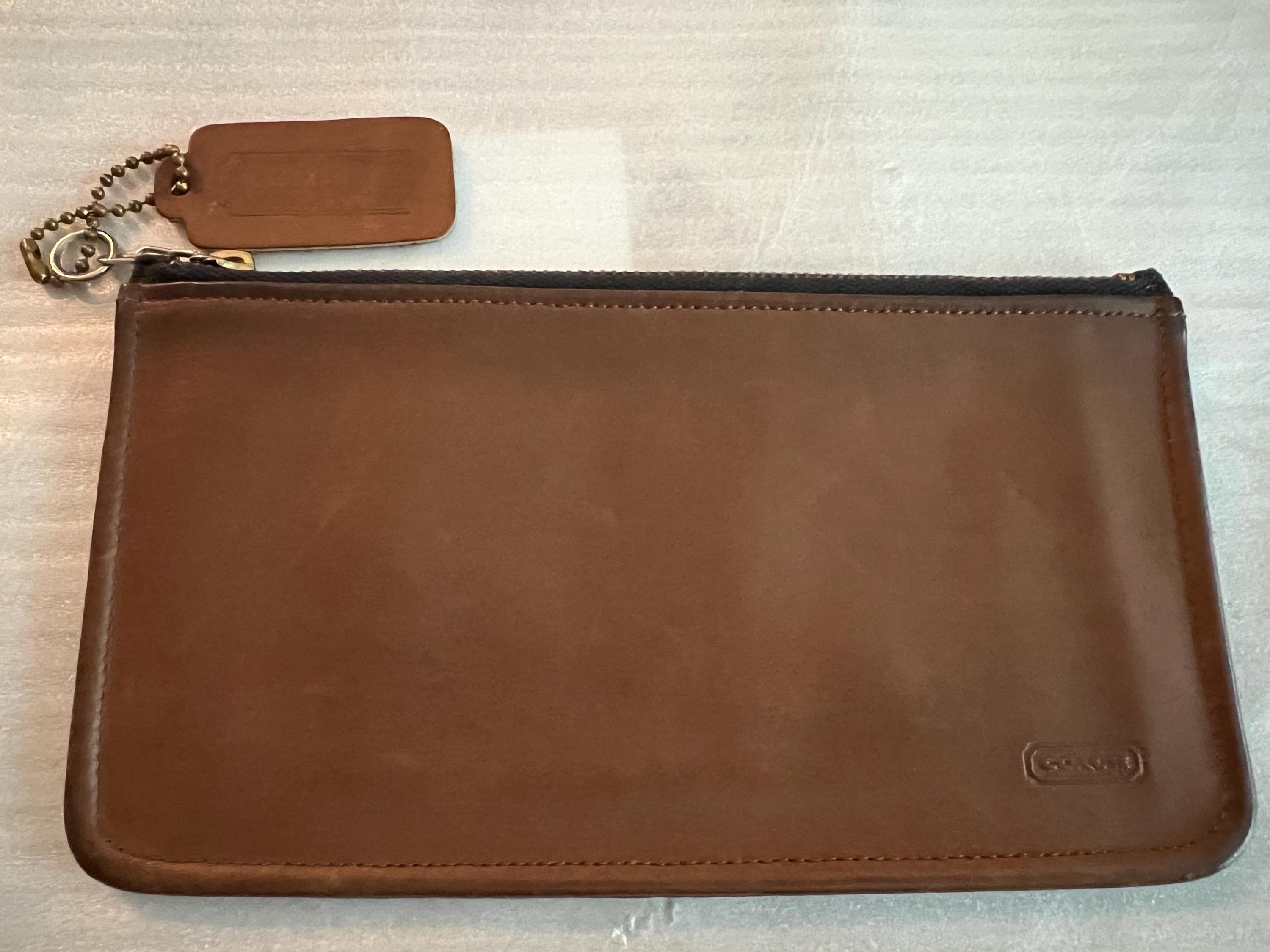 Vintage Coach Leather Cosmetic Bag - Etsy