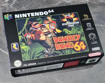 Donkey Kong 64 (N64) Replacement Box & Tray - Handmade in UK
