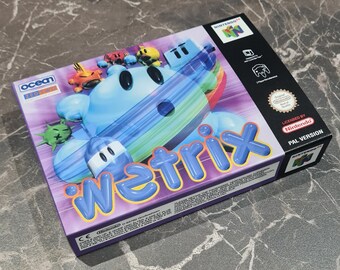 Wetrix (N64) Replacement Box & Tray - Handmade in UK