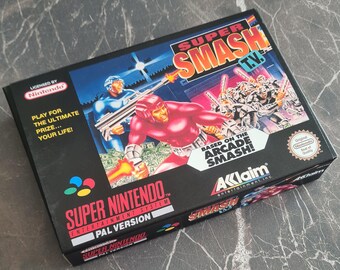 Super Smash T.V. (SNES) Replacement Box & Tray - Handmade in UK