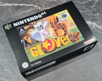 Glover (N64) Replacement Box & Tray - Handmade in UK