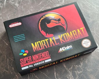 Mortal Kombat (SNES) Replacement Box & Tray - Handmade in UK