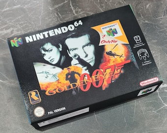 Goldeneye (N64) Replacement Box & Tray - Handmade in UK