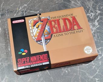 Zelda - A Link to the Past (SNES) Replacement Box & Tray - Handmade in UK