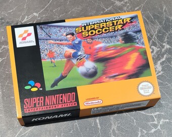 International Superstar Soccer (SNES) Replacement Box & Tray - Handmade in UK
