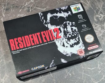 Resident Evil 2 (N64) Replacement Box & Tray - Handmade in UK