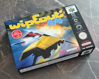 Wipeout 64 (N64) Replacement Box & Tray - Handmade in UK