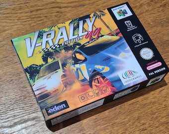 V-Rally (N64) Replacement Box & Tray - Handmade in UK