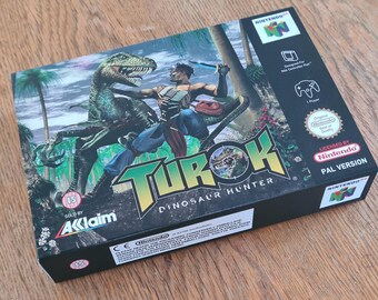 Turok Dinosaur Hunter (N64) Replacement Box & Tray - Handmade in UK