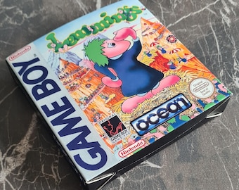 Lemmings (Game Boy) Replacement Box & Tray - Handmade in UK