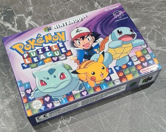 Pokemon Puzzle League (N64) Replacement Box & Tray - Handmade in UK