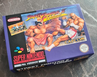 Street Fighter II Turbo (SNES) Replacement Box & Tray - Handmade in UK