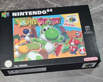 Yoshi's Story (N64) Replacement Box & Tray - Handmade in UK